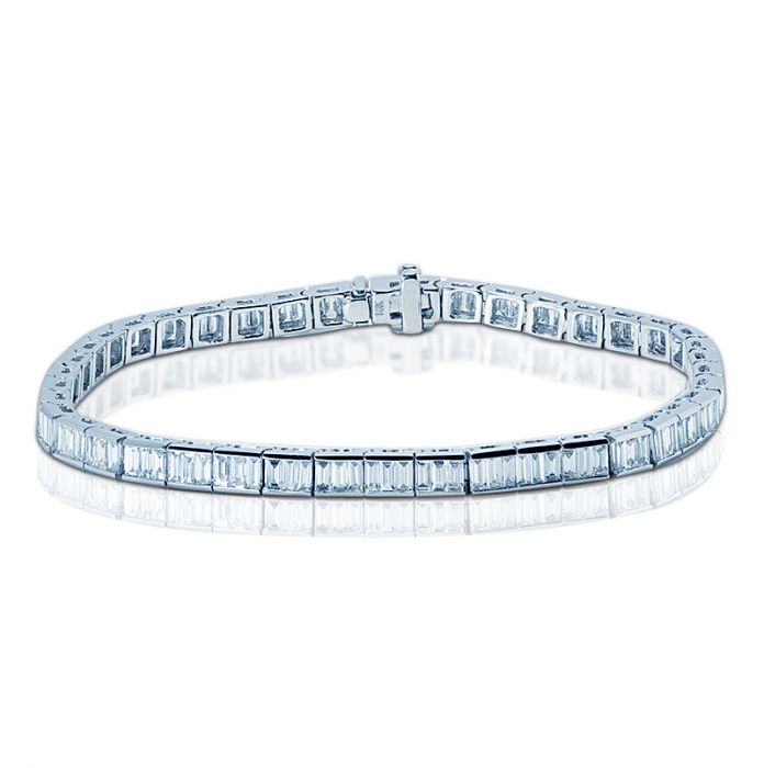 5 Carat Baguette Cut Diamond Tennis Bracelet