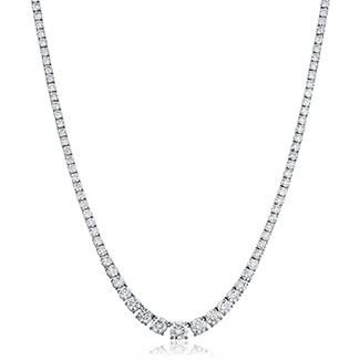 Graduating 14ct Diamond Necklace
