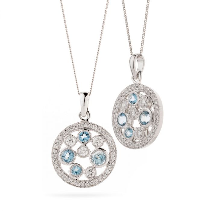 Knitted Design Diamond Pendant