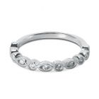 0.17ct Decorative Diamond Setting Half Band Diamond Wedding Ring