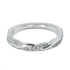 0.20ct Braided Pave Diamond Wedding Ring