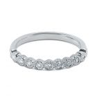 0.25ct Decorative Round cut Diamond Rub Over Setting Wedding Ring
