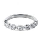 0.38ct Decorative Round and Marquise cut Diamond Setting Wedding Ring
