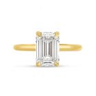 Emerald Cut Solitaire Lab Grown Diamond Engagement Ring