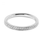 Classic 2.2mm Pave Setting Half Band Diamond Wedding Ring