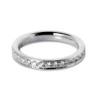 Classic 2.7mm Pave Setting Half Band Diamond Wedding Ring