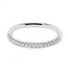 Classic 2mm Micro Ring Half Band Diamond Wedding Ring
