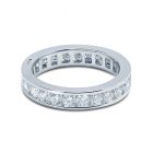 3.5mm Round Cut Channel Setting Full Diamond Eternity Ring 1.40ct 