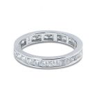 3mm Round Cut Channel Setting Full Diamond Eternity Ring 0.90ct 