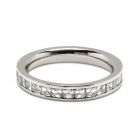 3mm Channel Setting Asscher Cut Full Diamond Eternity Ring