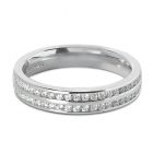4mm Double Row Channel Setting Diamond Wedding Ring