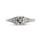 Art Deco Diamond Engagement Ring Top View