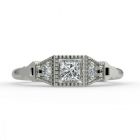 Art Deco Diamond Engagement Ring Top View