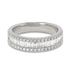 4mm Double Row Micro Setting Diamond Wedding Ring