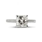 Bespoke Cushion Diamond Engagement Ring Top View