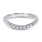 Curved Micro Set Diamond Wedding Ring