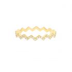 Zigzag Diamond Gold Ring