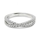 Dubble Cross Diamond Wedding Ring