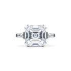 Elizabeth Taylor Asscher Cut Diamond Engagement Ring 