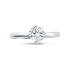 Four Claw Twist Setting Diamond Engagement Ring Top View