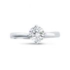 Four Claw Twist Setting Diamond Engagement Ring Top View