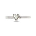 Heart Shape Solitaire Diamond Ring Top View