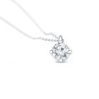 Four Claw Loop Diamond Pendant