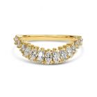Shaped diamond wedding band channel set