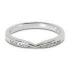 Pointed Curve Diamond Wedding Ring