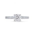 Contemporary Lab Grown Round Brilliant Micro Set Engagement Ring 