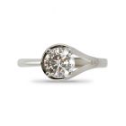 RubOver Setting Diamond Engagement Ring Other Top View