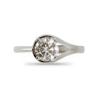 RubOver Setting Diamond Engagement Ring Other Top View
