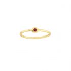 Ruby Bezel Gold Ring