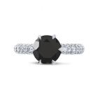 Braided Round Diamond Engagement Ring top view