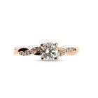 Twist Braided Diamond Engagement Ring Top View