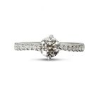 Twist Micro Setting Diamond Engagement Ring Top View