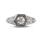 Victorian Diamond Engagment Ring Top View