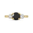 Pear Cut With Pair of Pear Shape Side Stones Diamond Engagement Ring Top View