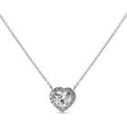 White Gold Heart Shape Diamond Pendant
