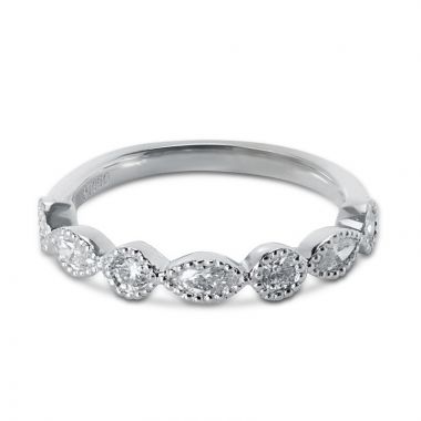 0.38ct Decorative Round and Marquise cut Diamond Setting Wedding Ring