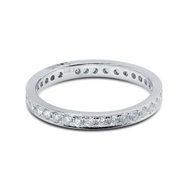 2.3mm Pave Setting Full Diamond Eternity Ring 0.50ct
