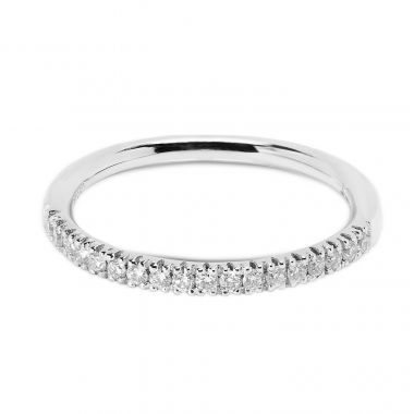 Classic 2mm Micro Ring Half Band Diamond Wedding Ring