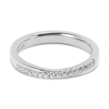 Cross Over Diamond Wedding Ring