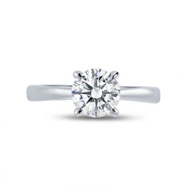 Four Claw Solitaire Diamond Engagement Ring Top View