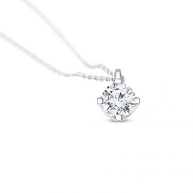 Four Claw Loop Diamond Pendant