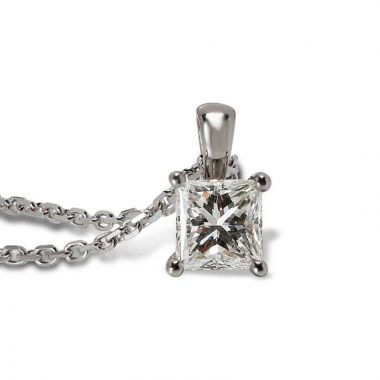 Princess Cut Diamond Solitaire Pendant