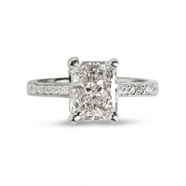 Radiant Cut Diamond Engagement Ring top view