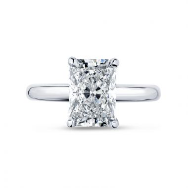 Four Claw Oval Cut Diamond Engagement Ring Top View