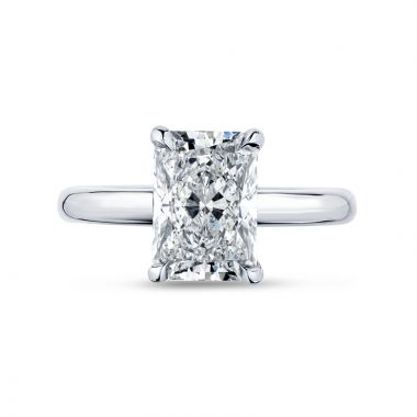 Four Claw Oval Cut Diamond Engagement Ring Top View