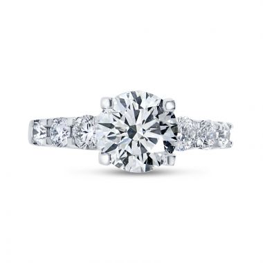  7 stones Diamond Engagement Ring top view